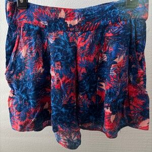 Vibrant Blue and Pink Floral Short